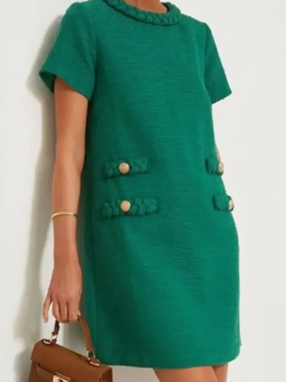 TUCKERNUCK Green Tweed Jackie Dress Large